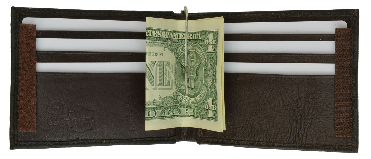 Money Clip Wallet - Coral Black – Leather Works Minnesota