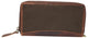 RFID4585RHU CAZORO Women's Vintage Leather RFID Blocking Wallet Double Zipper Organizer Large Phone Pocket Wrislet Wallets for Women