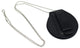 RFID2542 RFID Blocking Leather Shield Wallets Florida Sheriff Five-Point Star Badge Holder and Neck Chain Black