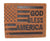 Distressed Vintage Leather Patriot American Flag Wallet -GOD BLESS AMERICA’ RFID Blocking Leather US Flag Men's Bifold Western Style Wallet RFID52HTC_GBA