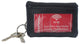 813 Genuine Leather Lightweight Zippered Minimalist Wallet with Clear ID Window with Key Ring