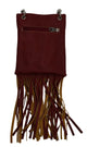 HH443-6 Native American Tribal with Fringe Mini Cross body Bags-[Marshal wallet]- leather wallets