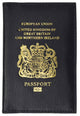 Genuine Leather Passport Wallet Credit card Holder with British Emblem Imprint for International Travel 601 UK-[Marshal wallet]- leather wallets