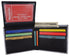 New USA Flag with Logo Men's Genuine Leather Bifold Multi Card ID Center Flap Wallet  1246-21