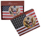 New USA Flag with Logo Men's Genuine Leather Bifold Multi Card ID Center Flap Wallet  1246-21-[Marshal wallet]- leather wallets