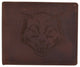 Mens Wolf Logo RFID Blocking Genuine Leather Card ID Bifold Wallet /53HTC Wolf-[Marshal wallet]- leather wallets
