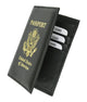 Premium Leather United States Passport Holder Card Holder Golden Print Emblem P 601 USA-[Marshal wallet]- leather wallets