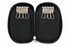Genuine Leather Key Holder for Men and Women, 8 Key Hooks, Zippered Key Case Organizer, Compact Key Wallet with Dual Key Hook Bars, Black 1212SM
