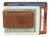 910EHUQ Marshal Genuine Hunter Leather Money Clip Front Pocket ID Wallet Strong Magnet