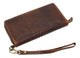 RFID4040RHU Wallets for Women RFID Blocking Vintage Leather Zip Around Credit Card Holder Phone Wristlet Clutch for Ladies