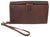 RFID2547RHU Vintage Leather Women's Wallet Large Capacity Clutch Purse Smartphone Hand Wristlet Credit Card Holder RFID Blocking Wallets for Women