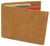 RFID621153TN Cowhide Leather Mens RFID Blocking Flap Up ID Window Bifold Tan Wallet for Men
