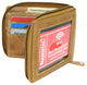 RFID621556TN Men's Zip Around RFID Blocking Genuine Leather Outside ID Bifold Tan Wallet for Men