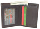 RFID510012 Slim Bifold Front Pocket Wallet 2 ID Window Credit Card Holder Genuine Leather RFID Blocking