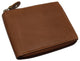 Men's Zipper RFID Blocking Premium Leather Zip-Around Credit Card ID Bifold Black Wallet Box RFID521256
