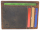 CAZORO Front Pocket Minimalist Vintage Leather Slim Wallet RFID Blocking Medium Size RFID610370HTC