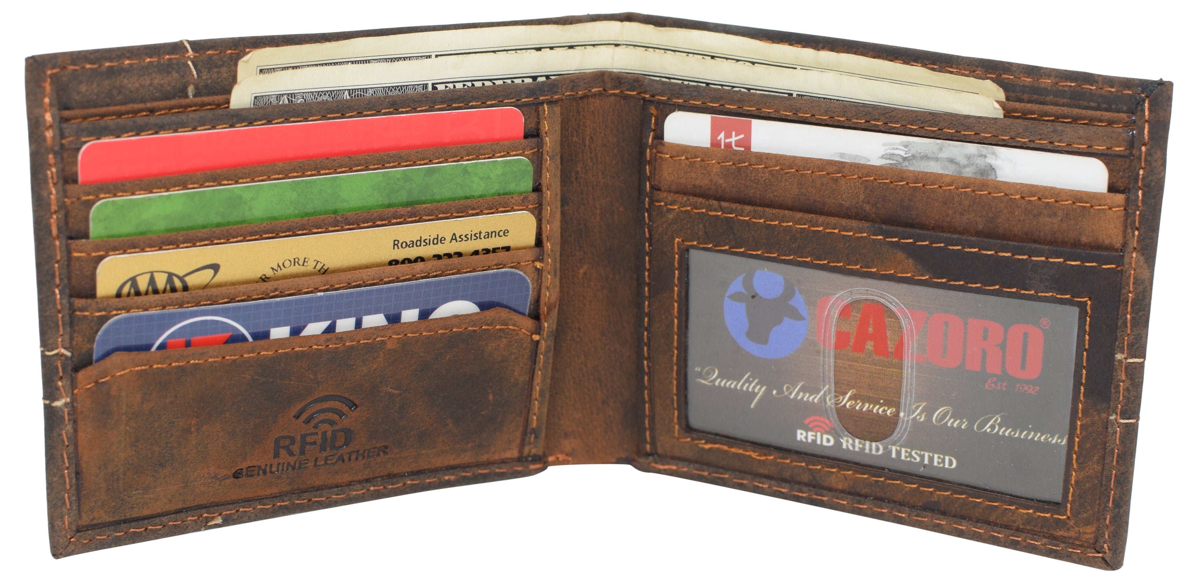 Classic men's Italian leather bifold wallet