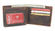 Western Wallet For Men - Vintage Cowhide Leather Rodeo Bull Bifold Wallet For Cowboys - Men’s Wallet Bifold RFID Blocking Card Holder