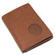 RFID45NUTN Real Leather Men's RFID Blocking Trifold Wallet with Outside ID Window Logo Gift Wallets for Men
