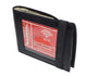 RFID49 Marshal Genuine Leather Slim Bifold Exterior ID Card Holder Wallet with Elastic Band Closure