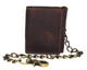 RFID Blocking Men's Tri-fold Vintage Leather Biker Chain Wallet With Snap Closure RFID610946RHU