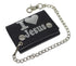 I Love Jesus RFID Protected Trifold Biker Men's Genuine Leather Steel Chain Wallet Snap closure 946-57