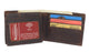 Men's Vintage Genuine Leather RFID Wallet with Military Tribute Design – 'Land of the Free, Because of the Brave' Engraving, Western Style RFID53HTC_LOB