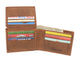 Men's Vintage Genuine Leather RFID Wallet with Military Tribute Design – 'Land of the Free, Because of the Brave' Engraving, Western Style RFID53HTC_LOB