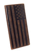 American Flag Checkbook Cover Vintage Leather Patriot Cowboy Wallet for Men  RFID156HTC_USA
