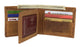 Marshal Men's Bifold Vintage Leather RFID Blocking Wallet Embossed Designs RFID52HTC