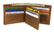 Marshal Men's Bifold Vintage Leather RFID Blocking Wallet Embossed Designs RFID52HTC