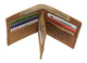 Marshal Men's Bifold Vintage Leather RFID Blocking Wallet Embossed Designs RFID52HTC