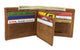 Marshal Men's Bifold Vintage Leather RFID Blocking Wallet Embossed Designs RFID52HTC