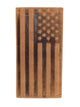 American Flag Checkbook Cover Vintage Leather Patriot Cowboy Wallet for Men  RFID156HTC_USA