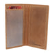 American Flag Checkbook Cover Vintage Leather Patriot Cowboy Wallet for Men  RFID156HTC_USA