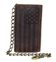 RFID Blocking Men's Biker Vintage Brown Genuine Leather Long Tri-fold Chain Wallet RFID1646HCH