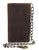 RFID Blocking Men's Biker Vintage Brown Genuine Leather Long Tri-fold Chain Wallet RFID1646HCH