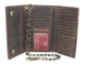 RFID Blocking Men's Biker Vintage Brown Genuine Leather Long Tri-fold Chain Wallet RFID1646HCH