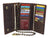 RFID Blocking Men's Biker Vintage Brown Genuine Leather Long Tri-fold Chain Wallet RFID1646HCH