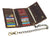 RFID Blocking Men's Biker Vintage Brown Genuine Leather Long Tri-fold Chain Wallet RFID1646HCH