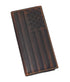 RFID610154RHU_USA Genuine Leather Men's Chain Biker Wallet Long Bifold Checkbook RFID Blocking Wallets for Men (Vintage Brown)