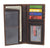 RFID610154RHU_USA Genuine Leather Men's Chain Biker Wallet Long Bifold Checkbook RFID Blocking Wallets for Men (Vintage Brown)