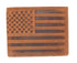 Men's RFID Blocking Genuine Leather Bifold Wallet – Vintage Tan American Flag Design, Multiple Card Slots, ID Window & Bill Compartments RFID53HTCTN_USA