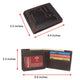 Men's Vintage Genuine Leather RFID Wallet with Military Tribute Design – 'Land of the Free, Because of the Brave' Engraving, Western Style RFID53HTC_LOB