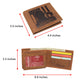 Men's Vintage Genuine Leather RFID Wallet with Military Tribute Design – 'Land of the Free, Because of the Brave' Engraving, Western Style RFID53HTC_LOB
