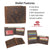 Western Wallet For Men - Vintage Cowhide Leather Rodeo Bull Bifold Wallet For Cowboys - Men’s Wallet Bifold RFID Blocking Card Holder
