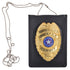 Genuine Leather Neck Chain Badge And ID Holder 2523TABK
