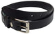 Men's Genuine Full Grain Leather Black Casual Dress Belt with Removable Buckle LSL1803