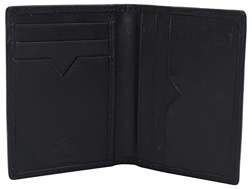 Luxury Smooth Black Leather Slim Credit Card Holder