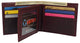 RFID620052HU Slim RFID Wallets for Men Real Cowhide Leather Front Pocket Bifold Wallet